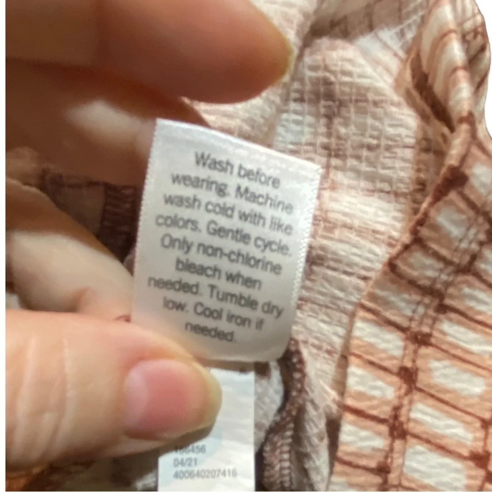 Nine West Fit & Flare Brown & Cream 3/4 Sleeve Dress Size XL - Picture 5 of 8